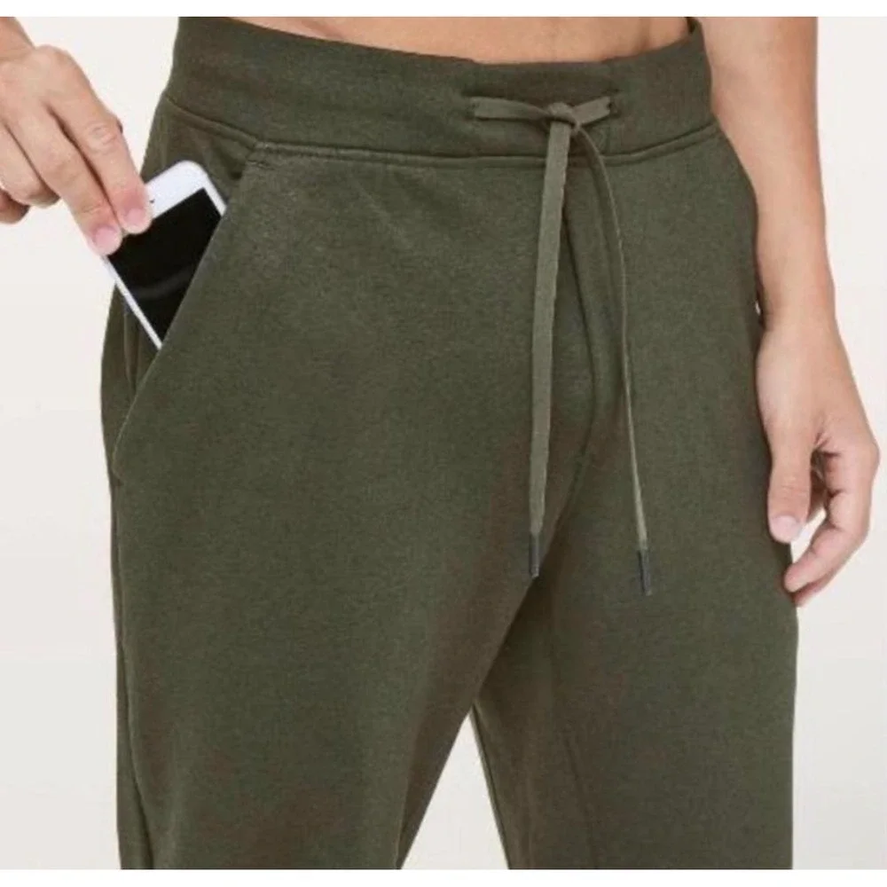 Lululemon City Sweat Jogger Mens Small Olive Green French Terry Sweatpants S - Picture 3 of 7